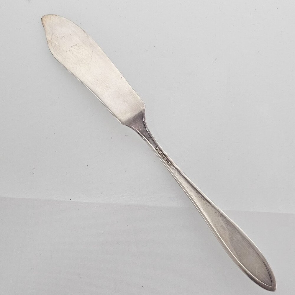 Oneida Silverplate Adam cheese Butter Knife 7.5" art deco 1917 spreader serving - Picture 5 of 6